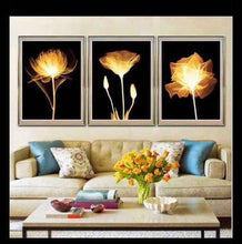 Load image into Gallery viewer, 3-pictures Flower - Full Drill Diamond Painting - 95x45cm