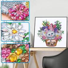 Load image into Gallery viewer, Bunny Cat-Special Shaped Crystal Diamond Painting-30*30cm