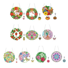 Load image into Gallery viewer, 5D DIY Diamond Painting Wreath Kit Special Shape Drill Rhinestone Garland Craft