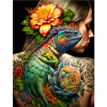 Load image into Gallery viewer, Personality Flower Girl Bird Back-Full Drill Diamond Painting