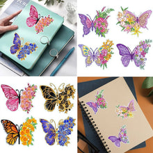 Load image into Gallery viewer, 4pcs Butterfly Diamond Painting Free Stickers