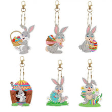 Load image into Gallery viewer, 5pcs Easter Rabbit Double-Sided Drill Keychains