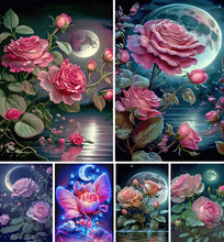 Load image into Gallery viewer, Moonlight Rose-Full Drill Diamond Painting