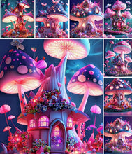 Load image into Gallery viewer, Dream Mushroom House-Full Round Drill Diamond Painting-30x40cm