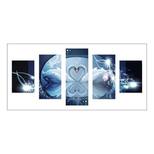 Load image into Gallery viewer, 5-pictures Swans - Full Drill Diamond Painting - 95x45cm
