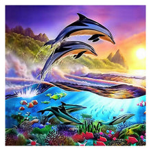 Load image into Gallery viewer, Dolphin Sea - Full Drill Diamond Painting