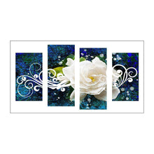 Load image into Gallery viewer, 4-pictures White Rose - Full Drill Diamond Painting - 95x45cm