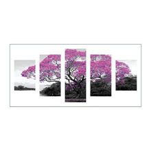 Load image into Gallery viewer, 5-pictures Romantic Tree - Full Drill Diamond Painting - 95x45cm