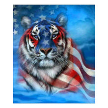 Load image into Gallery viewer, The US Flag Tiger - Full Drill Diamond Painting