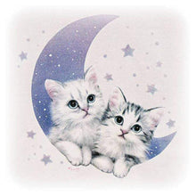 Load image into Gallery viewer, Cute Cats Moon - Full Drill Diamond Painting