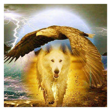 Load image into Gallery viewer, Wolf Eagle - Full Drill Diamond Painting