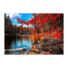 Load image into Gallery viewer, Fall Leaves Lake - Full Drill Diamond Painting