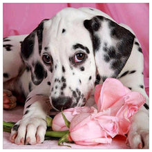 Load image into Gallery viewer, Dog Flower - Full Drill Diamond Painting