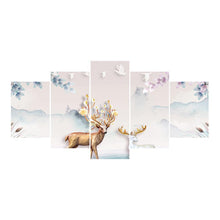 Load image into Gallery viewer, 5-pictures Fawn - Full Drill Diamond Painting - 95x45cm