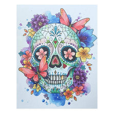 Load image into Gallery viewer, Flowers Skull - Full Drill Diamond Painting