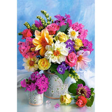 Load image into Gallery viewer, Colored Flower - Full Drill Diamond Painting
