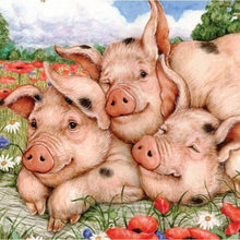 Load image into Gallery viewer, Pink Pig - Full Drill Diamond Painting