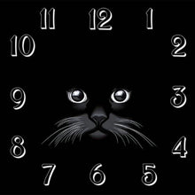 Load image into Gallery viewer, Clock Cat - Full Drill Diamond Painting