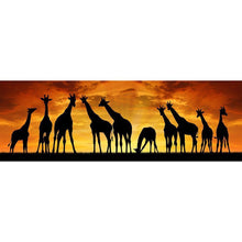 Load image into Gallery viewer, Sunset Giraffes - Full Drill Diamond Painting - 80x30cm
