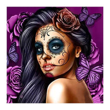 Load image into Gallery viewer, Skull Beauty Flower - Full Drill Diamond Painting