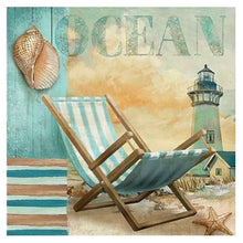 Load image into Gallery viewer, Sea Beach Chair - Full Drill Diamond Painting