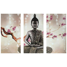 Load image into Gallery viewer, 3-pictures Buddha - Full Drill Diamond Painting - 90x55cm