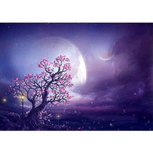 Load image into Gallery viewer, Pink Tree Night - Full Drill Diamond Painting