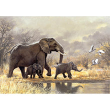 Load image into Gallery viewer, Elephants - Full Drill Diamond Painting
