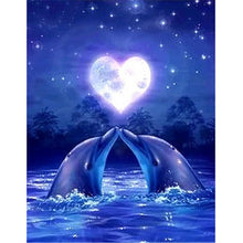 Load image into Gallery viewer, Dolphin Love - Full Drill Diamond Painting