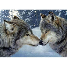 Load image into Gallery viewer, Kissing Wolves - Full Drill Diamond Painting
