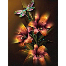 Load image into Gallery viewer, Morning Glory and Dragonfly - Full Drill Diamond Painting