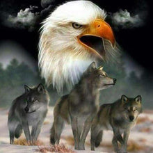 Load image into Gallery viewer, Wolf and Eagle - Full Drill Diamond Painting