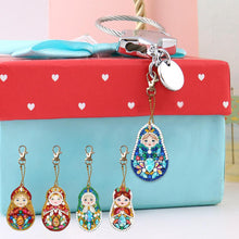 Load image into Gallery viewer, 5pcs Matryoshka DIY Keychain