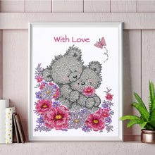 Load image into Gallery viewer, Couple Bear-Special Shaped Crystal Diamond Painting-30*40cm