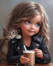 Load image into Gallery viewer, Cool Girl-Full Round Diamond Painting-30x40cm