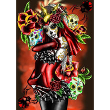 Load image into Gallery viewer, Skull Beauty Flower - Full Drill Diamond Painting