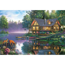 Load image into Gallery viewer, Riverside Cabin - Full Drill Diamond Painting