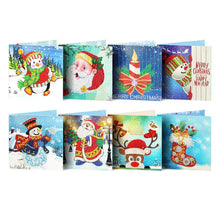 Load image into Gallery viewer, 8pcs/set Christmas Greeting Cards Diamond Painting