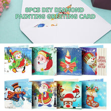 Load image into Gallery viewer, 8pcs/set Christmas Greeting Cards Diamond Painting