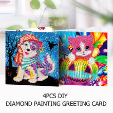 Load image into Gallery viewer, 4pcs/Set-Halloween-Diamond Greeting Cards