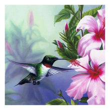 Load image into Gallery viewer, Hummingbird flower - Full Drill Diamond Painting