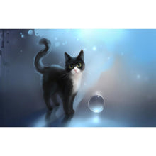 Load image into Gallery viewer, Black Cat - Full Drill Diamond Painting - 60x40cm