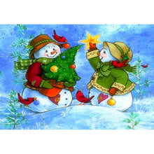 Load image into Gallery viewer, Snowman - Full Drill Diamond Painting