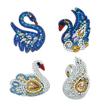 Load image into Gallery viewer, 4pcs Swan DIY Keychain