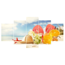 Load image into Gallery viewer, 5-pictures Beach - Full Drill Diamond Painting - 95x45cm
