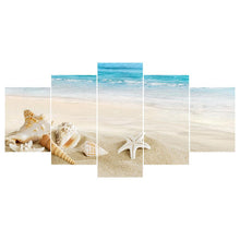 Load image into Gallery viewer, 5-pictures Beach - Full Drill Diamond Painting - 95x45cm