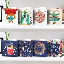 Load image into Gallery viewer, 8pcs/Set-Christmas-Diamond Greeting Cards