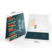 Load image into Gallery viewer, 12pcs Birthday Greeting Card Diamond Painting