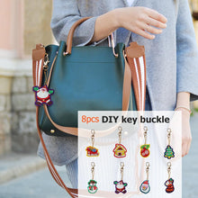 Load image into Gallery viewer, 8pcs Christmas DIY Keychain