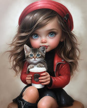 Load image into Gallery viewer, Life of Pets Girl-Full Round/Square Diamond Painting-30x40cm/40x50cm/50x70cm